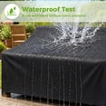 thumbnail image 4 of YEERSWAG 54"x38"x29" Patio Loveseat Cover, Waterproof Outdoor Sofa Cover for 2-Seater Sofa, Heavy Duty 420D Patio Couch Cover Windproof with Drawstring & Corner Buckles, Black, 4 of 9