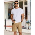 thumbnail image 5 of COOFANDY Men's Flat Front Shorts Casual Classic Fit 7" Elastic Waist Drawstring Walking Shorts with Pockets, 5 of 10