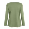 thumbnail image 5 of larppty Womens Crewneck Long Sleeve Shirts - Loose Fitted Basic Casual Tees Outfits（Mint Green，XXL）, 5 of 5