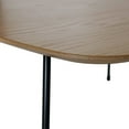 thumbnail image 3 of LeisureMod Square Coffee Table with Oak Wood Top and Powder-Coated Iron Base for Modern Home, Living Room Pemborke Collection in Natural Wood, 3 of 14