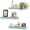 Blue, variant on Sorbus 16.25" Gray Rustic Floating Shelves (Set of 3) – Wall Storage for Décor, Frames, Trophies