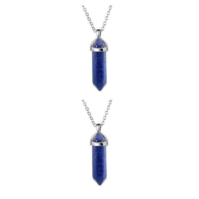 QualitChoice Hexagon Column Charm Exquisite Women Men Making Findings Handmade Anniversary Hanging Pendants Colorful Crystal Green Gold Color 2Set