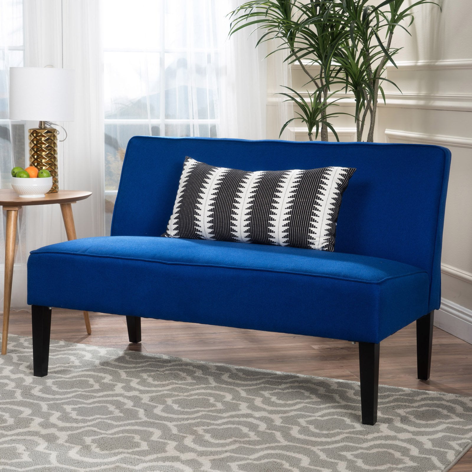 Myco Furniture Colton Loveseat with Polyester Fabric-Color:Beige -  Walmart.com