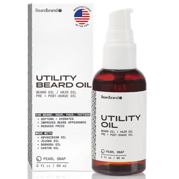 Aceite para barba Beardbrand, suavizante para barba, madera de teca, 60 ml, para hombre