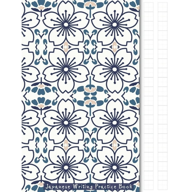 Japanese Writing Notebooks Japanese Writing Practice Book Japanese Flowers Themed Genkouyoushi Paper Notebook To Practise Writing