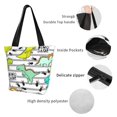 thumbnail image 4 of Disketp Funny Dinosaurs on Stripes Bolsa de Hombro Casual para Mujer, Bolso Cruzado para Compras, Viajes y Uso Diario, 4 of 6