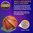 thumbnail image 2 of Hold My Ball Basketball Holders – Silver Large Hand Wall Mount Displays for Ball Storage & Memorabilia - Ball Storage Rack for Basketball, Soccer or Volleyballs, 2 of 7