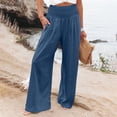 thumbnail image 6 of SIYUDAN Womens Trousers Casual Pants For Women Dark Blue Adult Work Pants Women Comfy Work Pants Women Wide Legged Pants Fall Pants For Women, 6 of 7