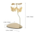 thumbnail image 2 of LOLIPPYY Scandinavian Style Gold Butterfly Candle Holder Rotating Tealight for Home Decoration, 2 of 8