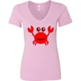 thumbnail image 3 of Inktastic Cute Red Crab Women's V-Neck T-Shirt, 3 of 5