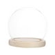 thumbnail image 1 of Cúpula de Vidrio Cloche Uxcell, Tarro Esférico D4.7In con Base de Madera para DIY Globos de Nieve/Pequeñas Plantas/Flores/Velas/Modelos/Souvenirs, Caja de Exhibición de Vidrio [Madera], 1 of 1