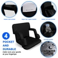 thumbnail image 7 of 24.4" Wide Stadium Seat For Bleachers With Back Support 6 Reclining Options,Folding Bleacher Chair,Comfortable Cushion,Water-Resistant,Portable For Sporting Events,Camping, 7 of 7