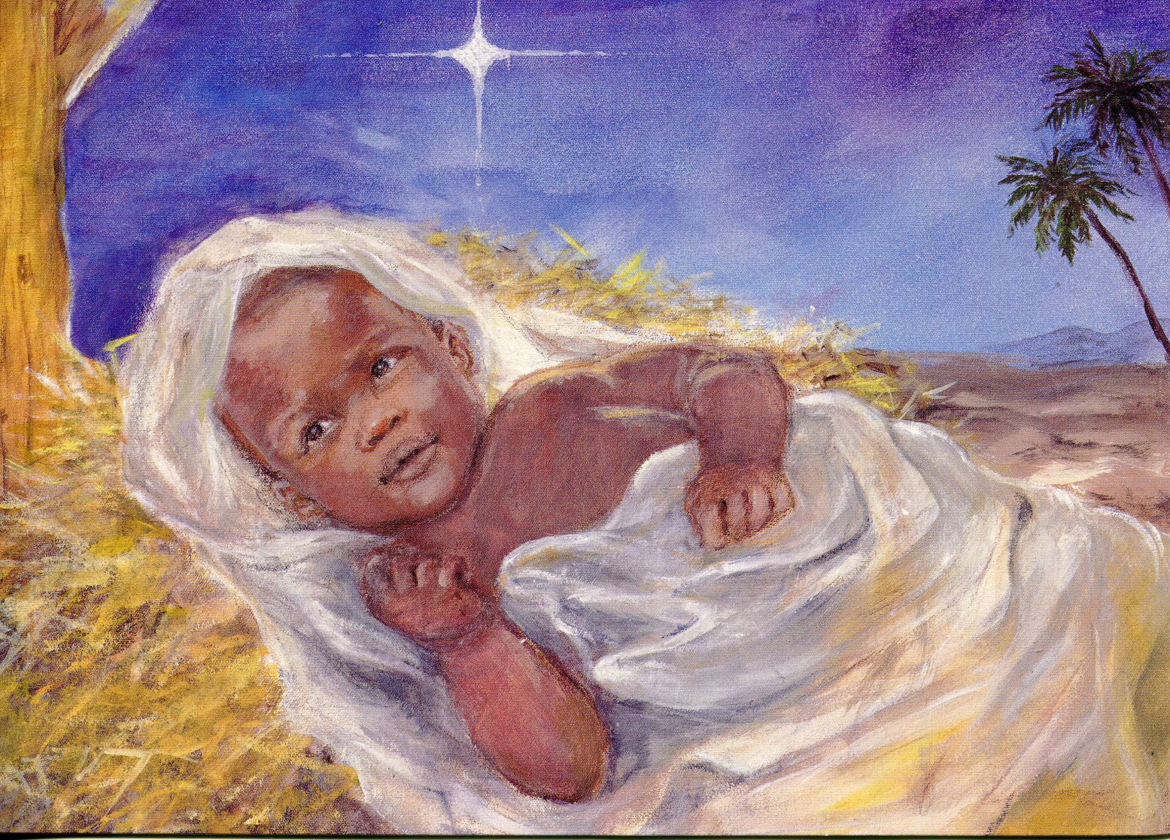 Religious Christmas Cards African American Baby Jesus in