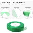 thumbnail image 5 of Nvzi Cinta de organza transparente verde de 3/4 de pulgada, cinta de gasa de 50 yardas para envolver regalos, día de la madre, bodas, ramos de flores, manualidades (verde), 5 of 5