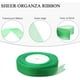 thumbnail image 5 of Nvzi Cinta de organza transparente verde de 3/4 de pulgada, cinta de gasa de 50 yardas para envolver regalos, día de la madre, bodas, ramos de flores, manualidades (verde), 5 of 5
