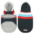 thumbnail image 4 of HDE Dog Puffer Jacket Fleece Lined Winter Coat with Harness Hole Patriotic XXL, 4 of 7