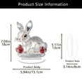 thumbnail image 3 of Easter Clear CrystalGlass Rabbit Acrylic 2D Flat BunnyFigurines Table Ornament Spring Easter Centerpieces Cute Easter BunnyDecorations for Farmhouse Home Kitchen Easter Party,Birthday Gifts, 3 of 8