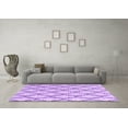 thumbnail image 3 of Ahgly Company Indoor Round Trellis Purple Modern Area Rugs, 3' Round, 3 of 4