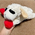thumbnail image 4 of Multipet Plush*Lamb*Chop*Dog Toy with Squeaker,1PCS White and Red, 4 of 7