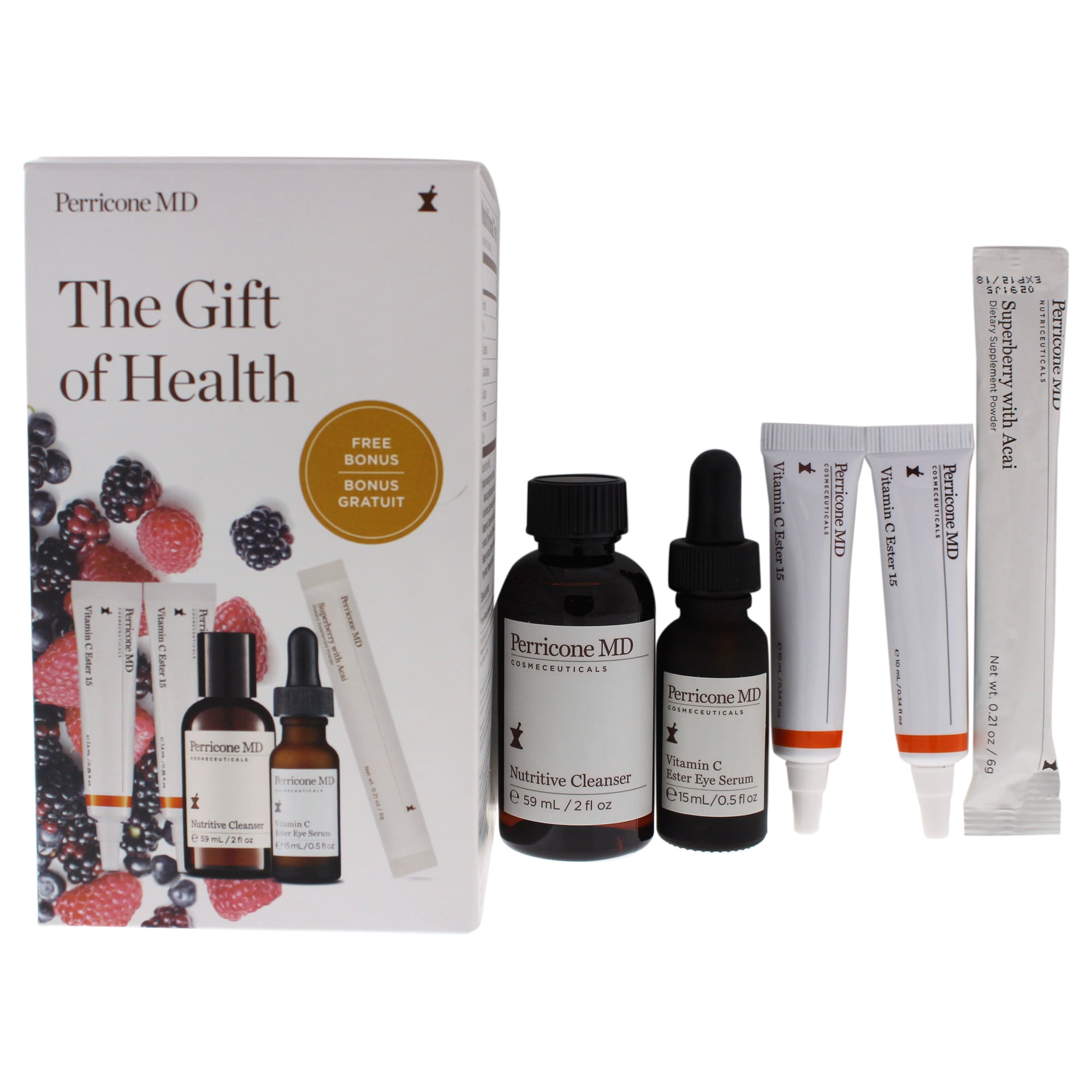 Perricone MD The Gift Of Health 2oz Nutritive Cleanser, 0.34oz Vitamin