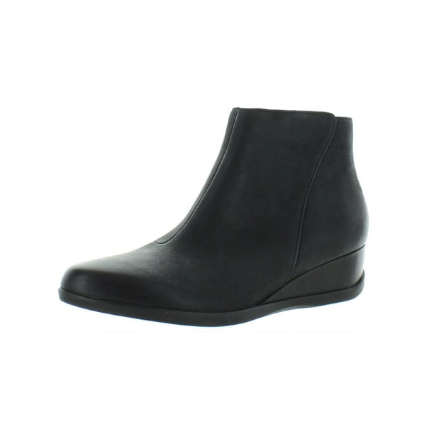 Dansko Womens Serenity Leather Zipper Wedge Boots Black 36 Medium (B,M ...