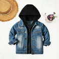 thumbnail image 4 of HCNTES Baby Boys Girls Denim Jacket Kids Toddler Button Down Jeans Jacket Top Coat Outerwear(Black&6,18-24 Months), 4 of 7