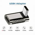 thumbnail image 2 of Xiwai 20Gbps USB4 Type C Male to Female 90 Degree Up Down Angled 100W Power Data 8K Video Adapter for Laptop Phone, 2 of 7