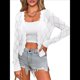 thumbnail image 3 of Chaqueta Cárdigan de Punto con Cuello en V y Larga para Mujer, Suéter Chal de Punto Sin Botones. XL, 3 of 8