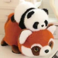 thumbnail image 1 of Panda Reversible de la vida Real para niños, animales de peluche, juguete de peluche, lindo Panda Rojo, almohada suave, regalo de cumpleaños y Navidad, 1 of 4
