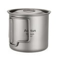 thumbnail image 3 of Aomiun Ultralight Titanium Cup Outdoor Portable 2PCS Cup Set 350ml 650ml Camping Picnic Taza de agua Aomiun Copa de titanio, 3 of 7