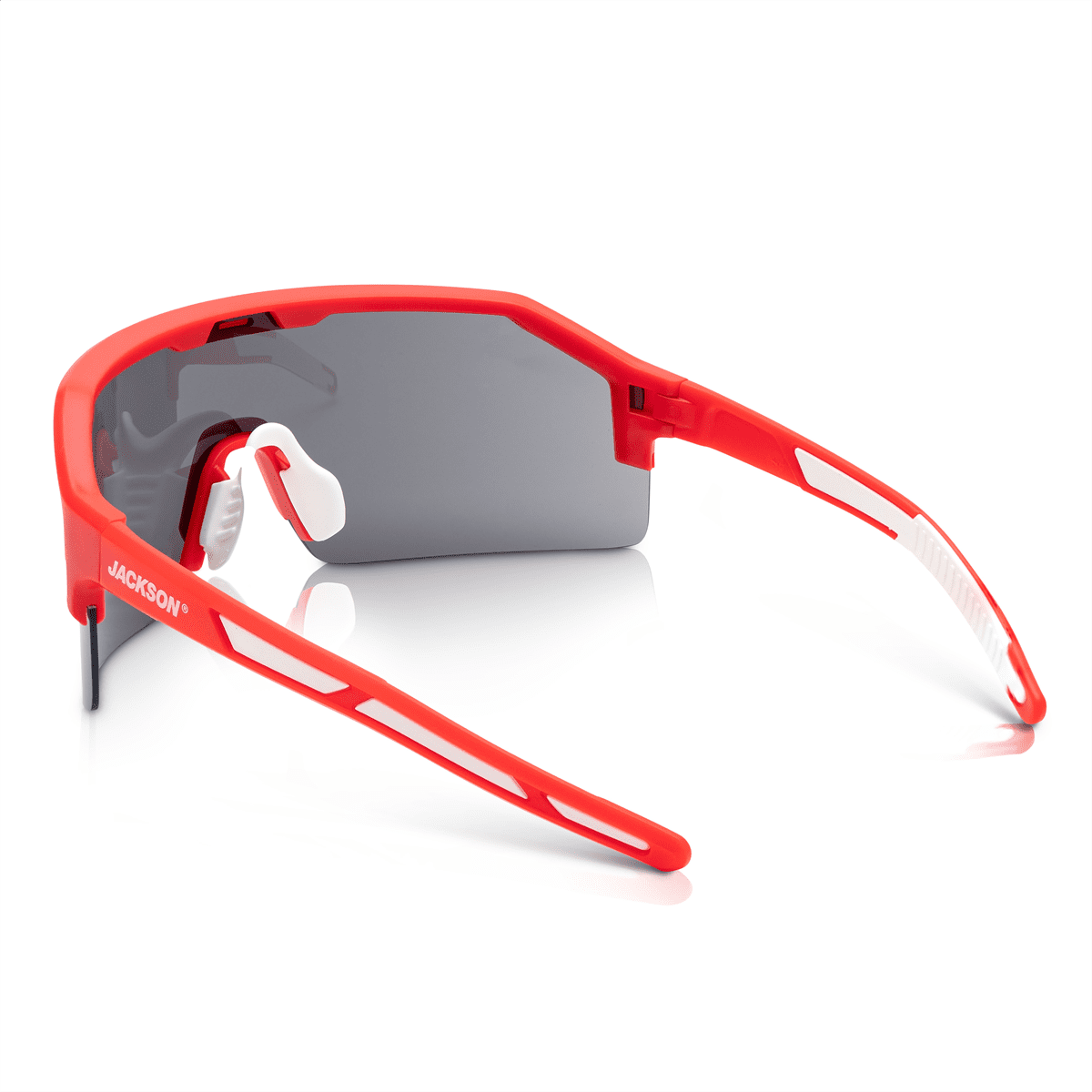 Jackson Safety Safety Glasses - MAXVIEW+ Series - Smoke Lens - Red Frame - STA-CLEAR Anti-Fog