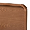 thumbnail image 4 of Allora Lit Plateforme Double en Bois et Tissu de Style Mi-Siècle, Gris Foncé, 4 of 9