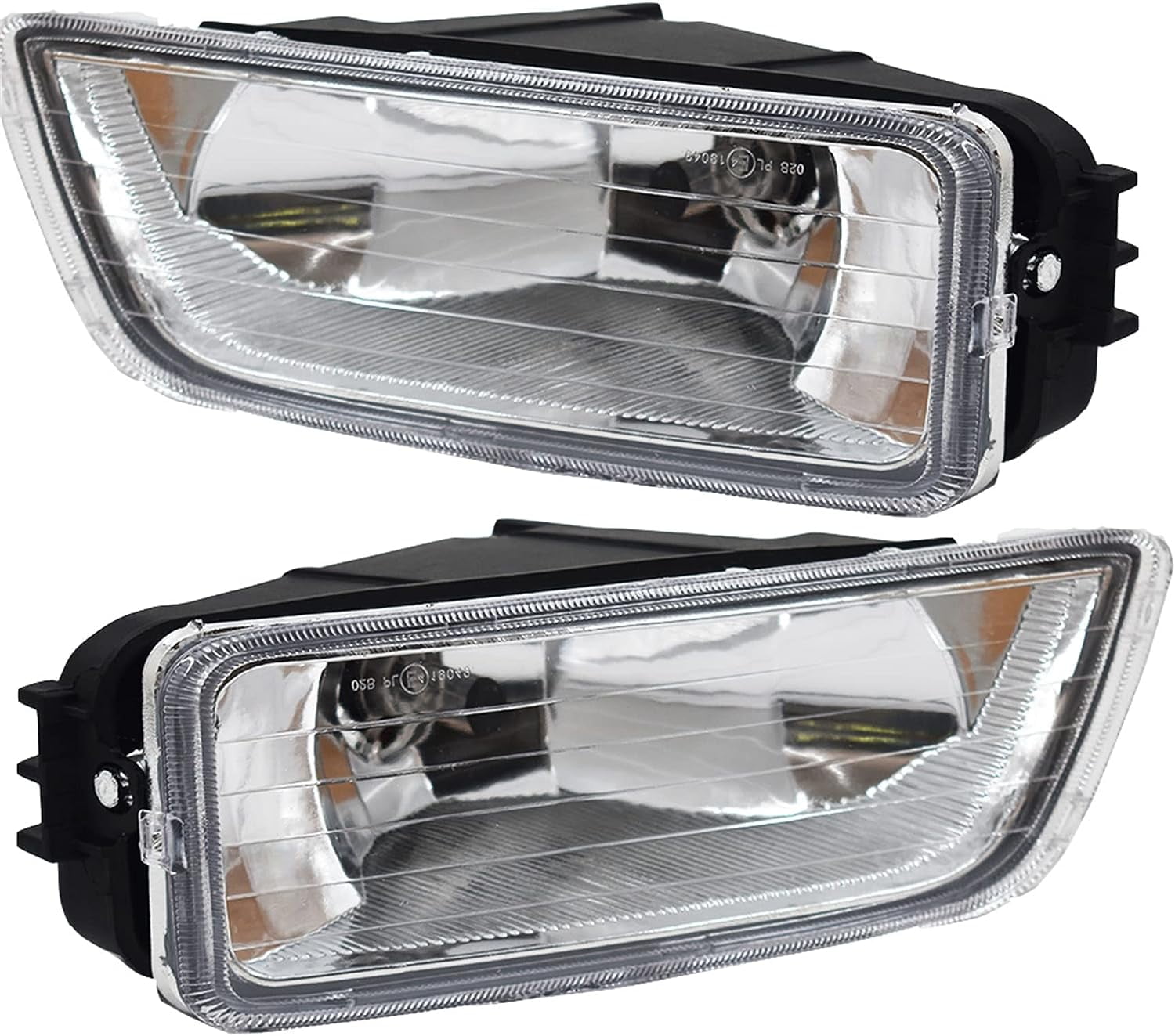 EPOTOOR 1 Pair of Clear Bumper Driving Fog Lights Assembly Left & Right Side Replacement for 2003-2007 Honda Accord 4-Door Sedan