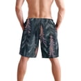 thumbnail image 2 of joogoo Men's Swim Trunks Holographic Forest Pattern Beach Shorts with Pockets M, 2 of 6