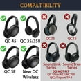 thumbnail image 2 of SOULWIT Replacement Headband Pad Kit for Bose QuietComfort 45 (QC45)/QuietComfort 35 (QC35, QC35II)/QuietComfort SE (QC SE)/New Quiet Comfort Wireless Headphones, Easy DIY Installation, 2 of 4