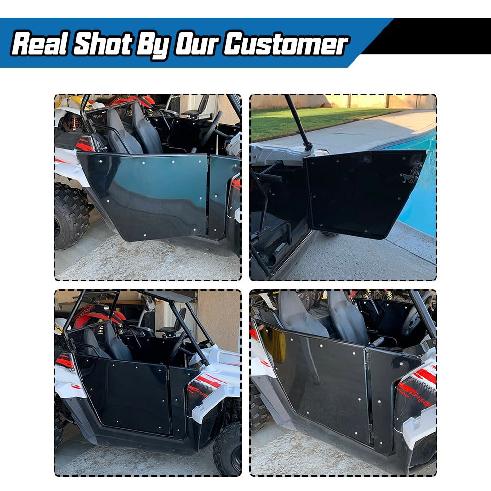 Ecotric Kojem Pair Cab Doors Aluminum Set Full Swing Open Compatible with 2009 - 2017 Polaris RZR 170 UTV Powder Coated, 1 Pair