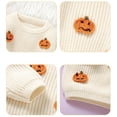 thumbnail image 4 of Gvdentm Toddler Boy Girl Halloween Pumpkin Sweater Warm Pullover Sweatshirt Knitwear Knitted Fall Winter Baby Clothes Beige,9-12 Months, 4 of 8