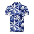 thumbnail image 6 of Tqyyweavej Halter Hawaiian Shirt for Men Mesh Printed Lapel Collar Jersey Oversized Color Block Short Sleeve Summer Beach Tops, 6 of 6