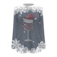 thumbnail image 4 of HNMKIU Chandail Décontracté de Noël pour Femmes à Col Rond et Manches Longues avec Imprimé en Velours Double Face z9101-Gris Foncé, TG, 4 of 4