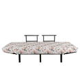 thumbnail image 3 of Floral Futon Couch, Shabby Blooms Nature Inspired Botanical Beauty Illustration, Daybed with Metal Frame Upholstered Sofa for Living Dorm, Loveseat, Almond Green Salmon, by Ambesonne, 3 of 4