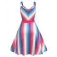 thumbnail image 2 of Vestido Talla Extra Ombro Estampado a Cuadros Rosegal Vestidos casuales de talla grande, 2 of 5