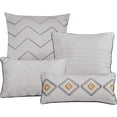 8 Piece Full Queen Comforter Set with Shams and Cushions Modern Classy