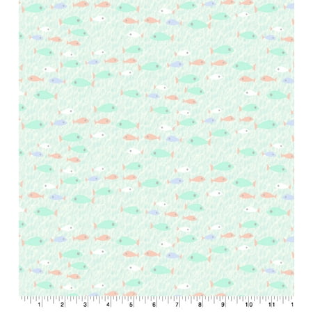UPC: 0887816368872 | Mermaid Fun Fishy Fishy Cotton Fabric