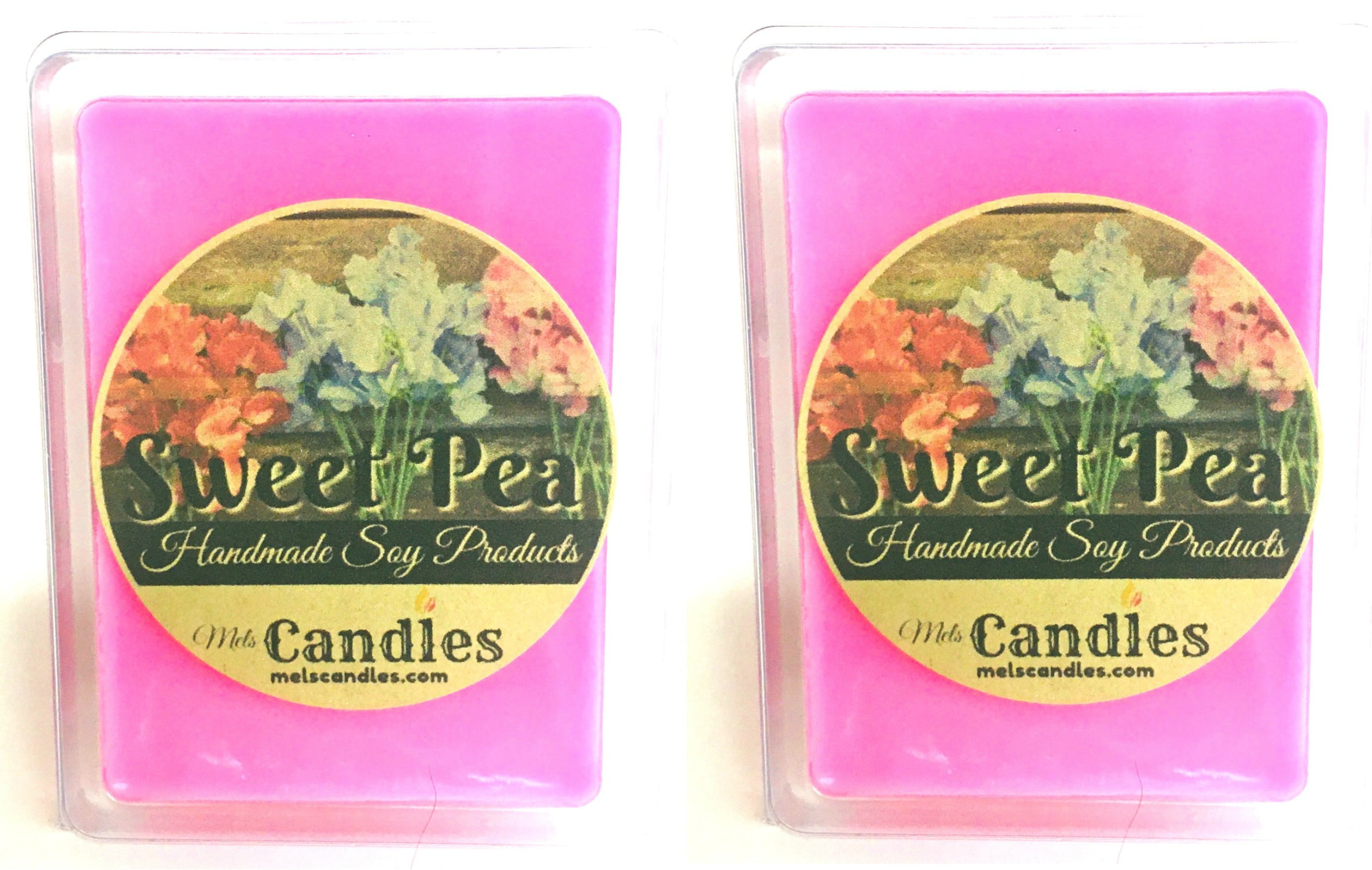 Two Packs of Sweet Pea Soy Wax Tarts / Mels Melts 3.4 ounces per pack