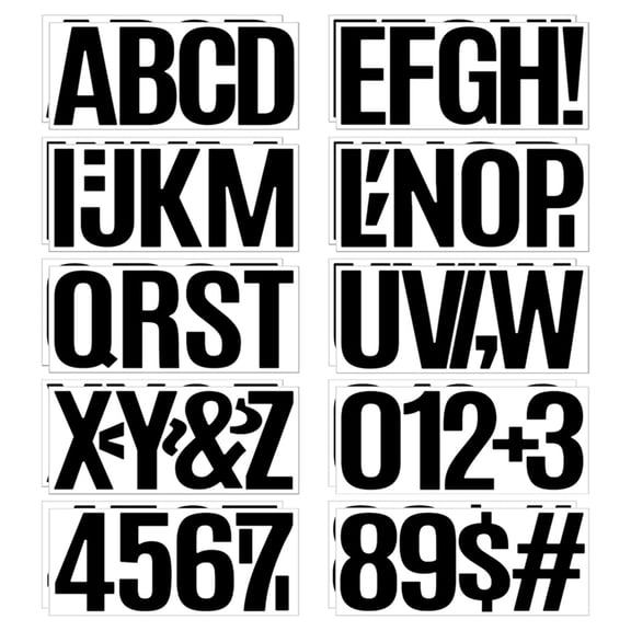 6 Inch Vinyl Letter Number Stickers,20 Sheets Self-Adhesive Alphabet Stickers,Mailbox Number Sticker for Mailbox,Door