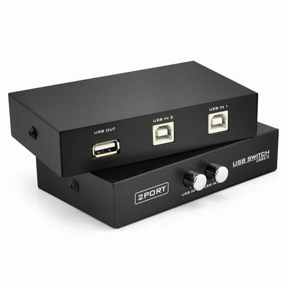Sanoxy SANOXY-2port-swtch 2 Port USB 2.0 Manual Sharing Switch Box with Share Hub Selector for PC Printer