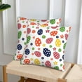 thumbnail image 3 of Easter Throw Pillow Covers Set of 2 Soft Pillow Case Protectors with Zipper Standard Size Pillowcase Square for Bed, Sofa (16"x16"), 3 of 6