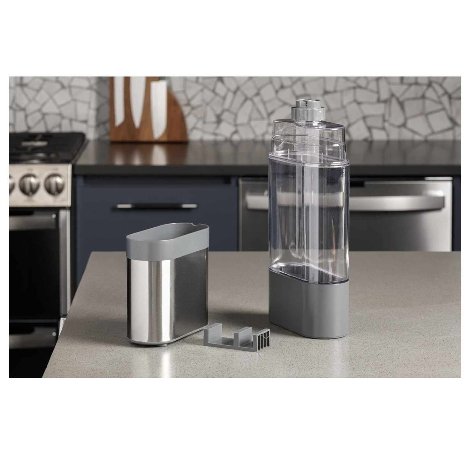 Opal | Side for 2.0 Opal Nugget Ice Maker | Easy Attachment to Opal Ice Machine | 0.75-Gallon | Allows for 3X More Ice Before Refill | Stainless Steel (P4AAKASSPSS)