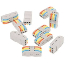 GOOHOCHY 10pcs Connector Block 3in 3out Electrical Quick Connect Splice Wire Connector