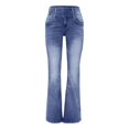 thumbnail image 6 of Jxximdong Jeans for Women Straight Leg Jeans For Women Ripped Hem Low Waisted Jeans For Women Blue XXL Denim Pants, 6 of 8